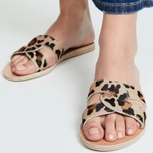 Ancient Greek Sandals Desmos – Pony Leopard, Size 39 (Like New)