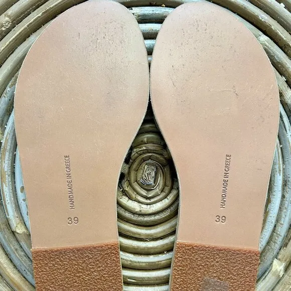 Ancient Greek Sandals Desmos – Pony Leopard, Size 39 (Like New)