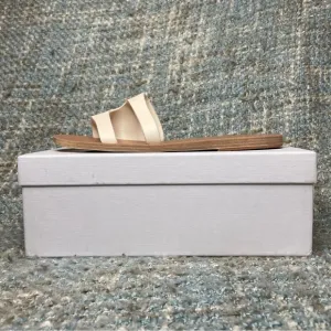 Ancient Greek Sandals Leria Laser Cut Leather Sandals in Off-White Vachetta