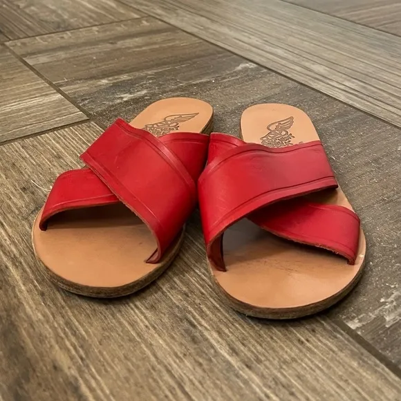 Ancient Greek sandals THAIS size Women’s 6 in red