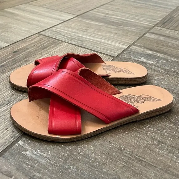 Ancient Greek sandals THAIS size Women’s 6 in red