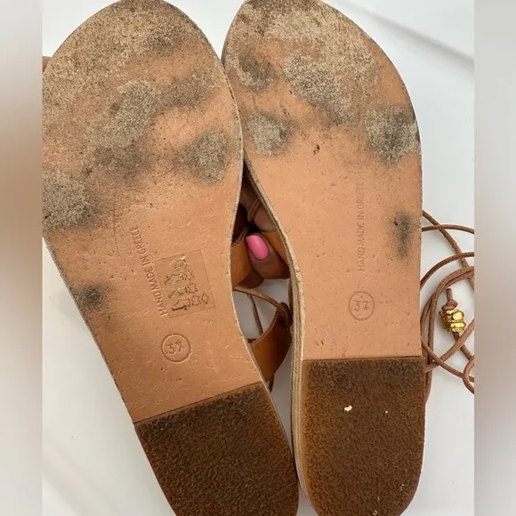 Ancient Greek Sandals With Ilias Lalaounis Alcyone Leather Sandals