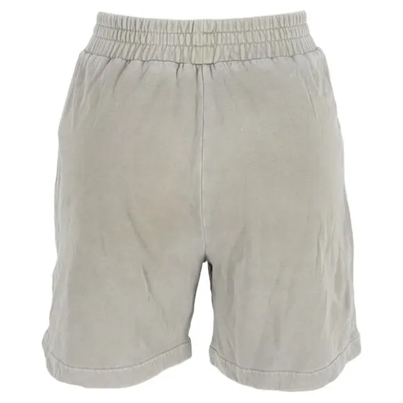 Anine Bing Elastic Waist Shorts in Grey Cotton