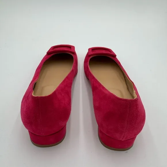 Ann Mashburn Buckle Shoe Pretty Pink Suede Size 39.5