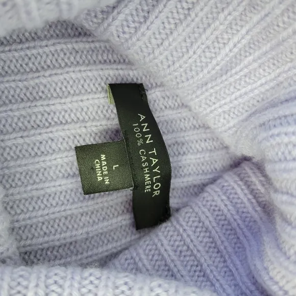 ANN TAYLOR 100% Cashmere Wide Sleeve Sweater Sz Large