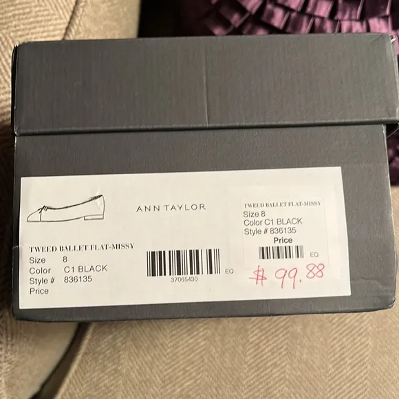 Ann Taylor Tweed Ballet Flats