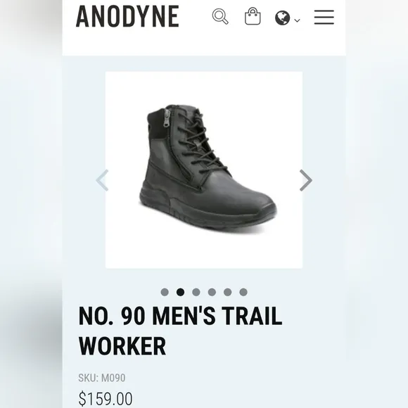 ANODYNE No. 90 Trail Worker black oiled leather boots mens size 13W