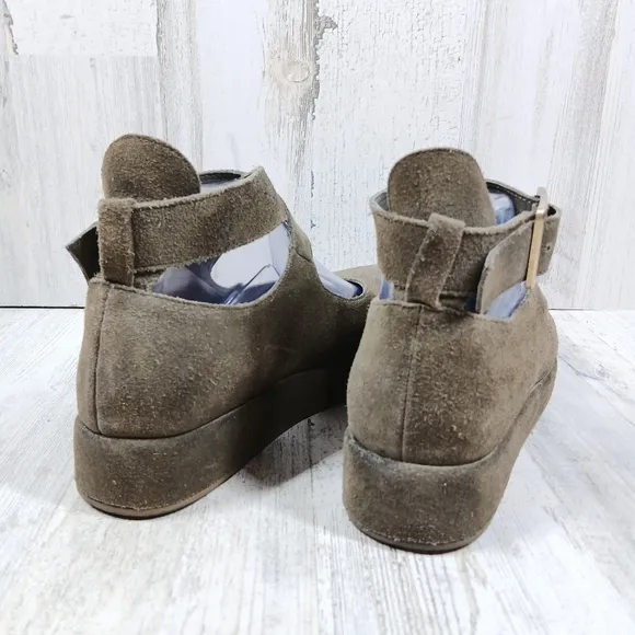 Antelope Women's 246 Suede Pia Brown Buckle Mule Loafers #847