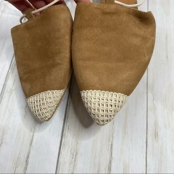 Anthropologie Angel Alarcon Sonya Ankle Tie Flats