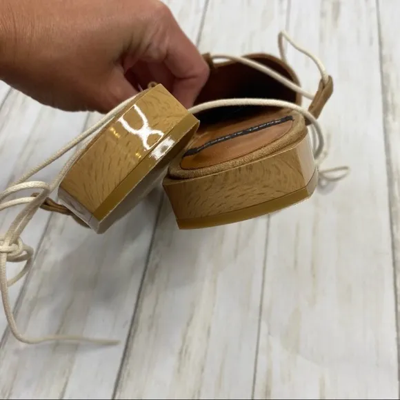 Anthropologie Angel Alarcon Sonya Ankle Tie Flats