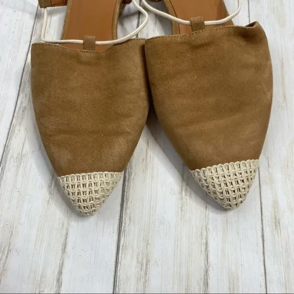 Anthropologie Angel Alarcon Sonya Ankle Tie Flats