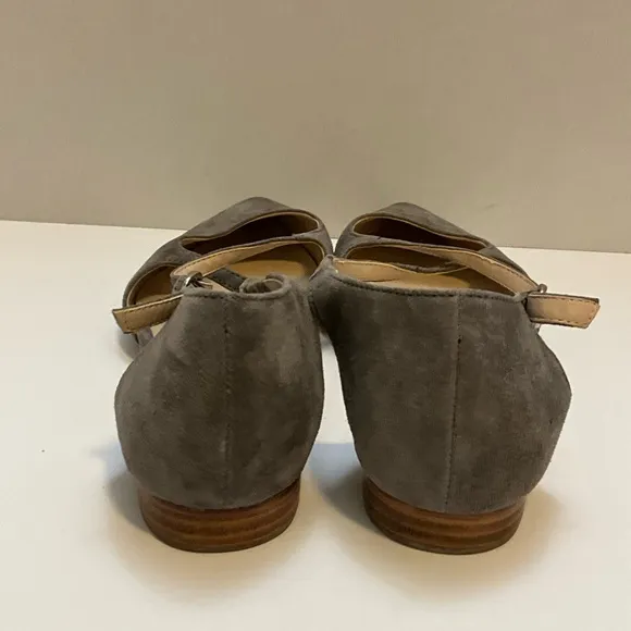 Anthropologie Candela Burton Strap Suede Flats 8