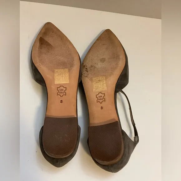 Anthropologie Candela Burton Strap Suede Flats 8