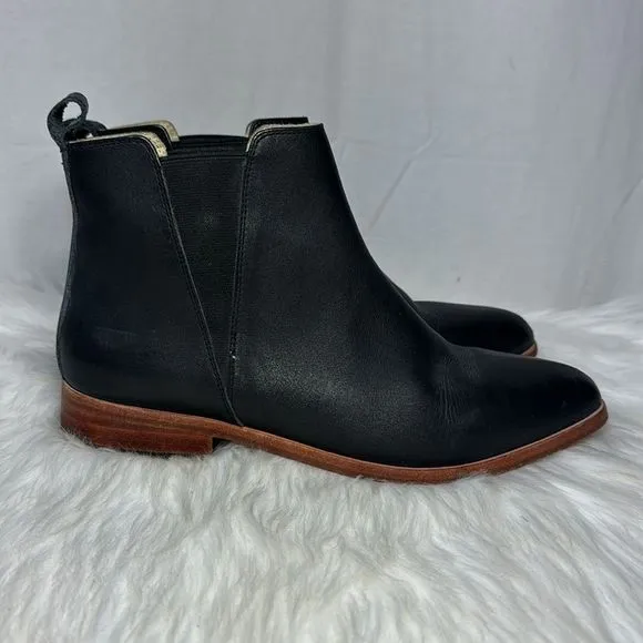 Anthropologie Nisolo Black Leather Eva Everyday Chelsea Boots Sz 8