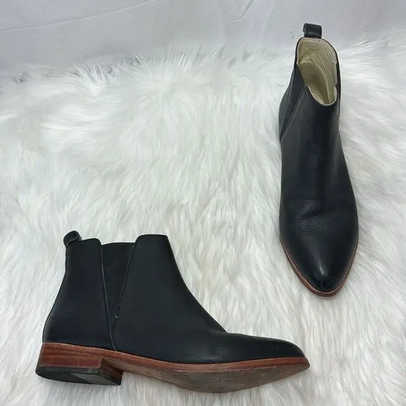 Anthropologie Nisolo Black Leather Eva Everyday Chelsea Boots Sz 8