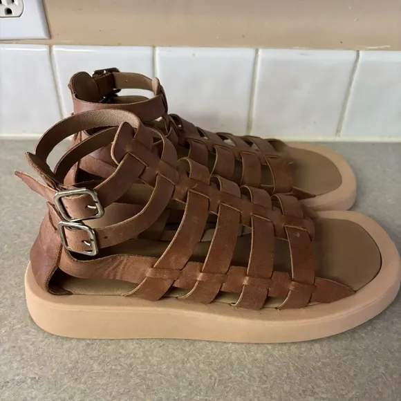 Anthropologie Pilcro Gladiator Sport Preppy Coastal Resortwear Sandals 10