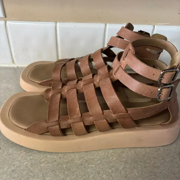 Anthropologie Pilcro Gladiator Sport Preppy Coastal Resortwear Sandals 10
