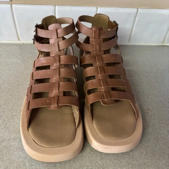Anthropologie Pilcro Gladiator Sport Preppy Coastal Resortwear Sandals 10