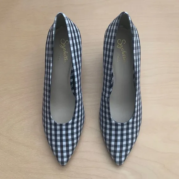 Anthropologie Seychelles Gingham Rehearse Heels