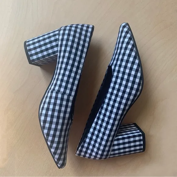 Anthropologie Seychelles Gingham Rehearse Heels
