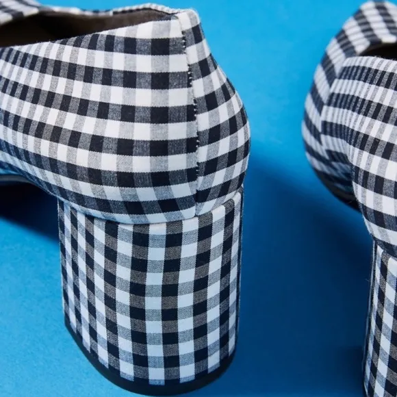 Anthropologie Seychelles Gingham Rehearse Heels