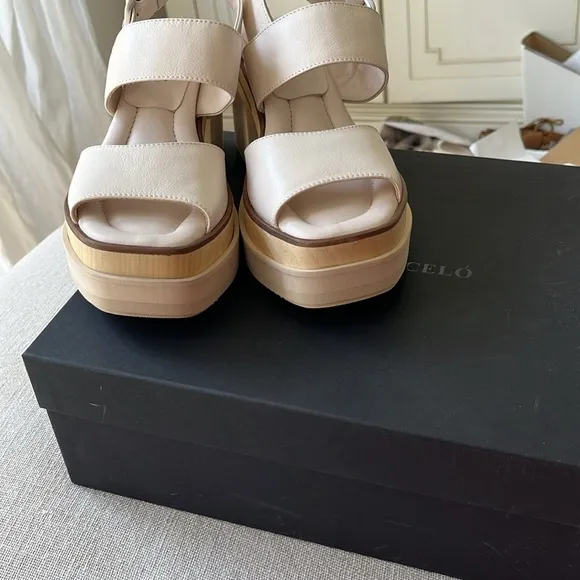 Anthropologie  Shopbop NWT Paloma Barcelo Platform Chunky Heel Sandals Best ❤️