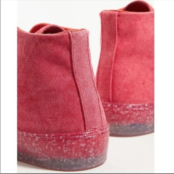 ANTHROPOLOGIE Soho Cotton High Top Sneaker Tie Lace Up Shoes Recykers NWT
