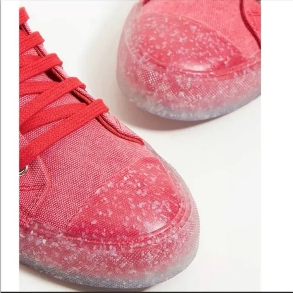 ANTHROPOLOGIE Soho Cotton High Top Sneaker Tie Lace Up Shoes Recykers NWT