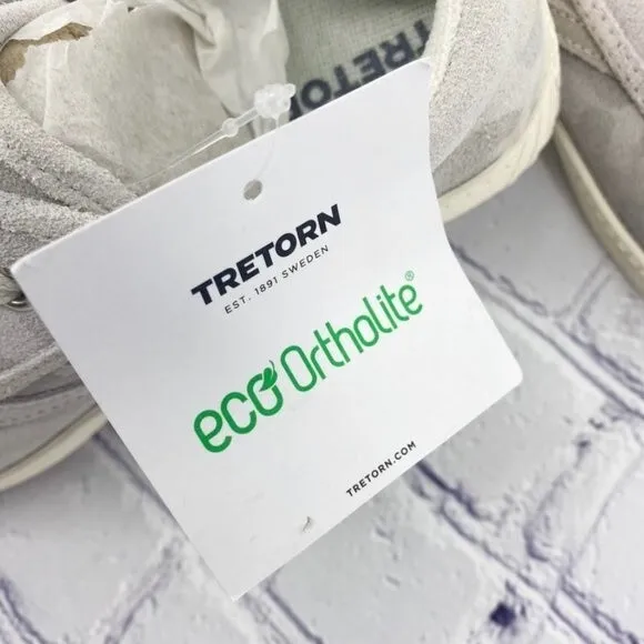 Anthropologie Tretorn Eco Ortholite Ivory Low Top Suede Camp Sneakers