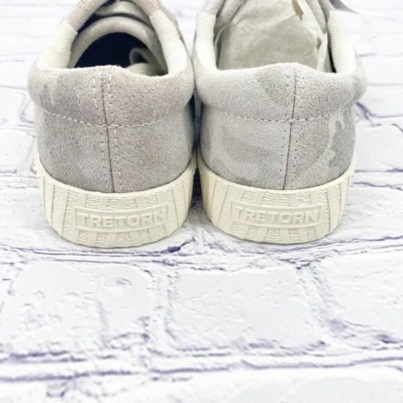 Anthropologie Tretorn Eco Ortholite Ivory Low Top Suede Camp Sneakers