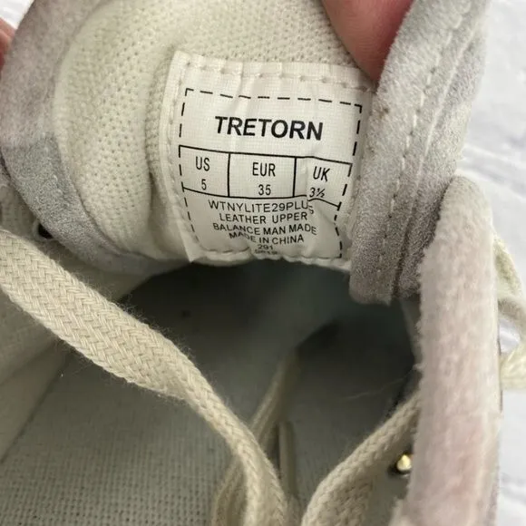 Anthropologie Tretorn Eco Ortholite Ivory Low Top Suede Camp Sneakers
