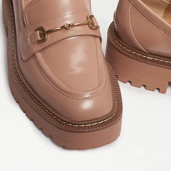 Anthropologie x Sam Edelman Laurs Chunky Sole Loafers in Maple Honey