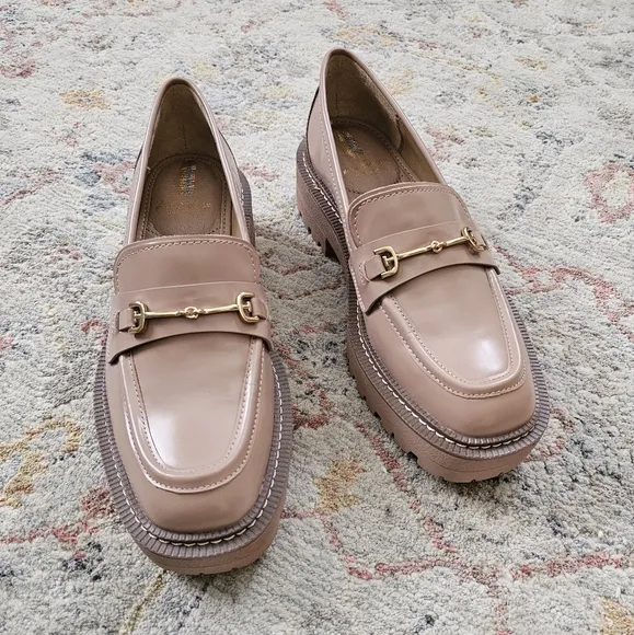 Anthropologie x Sam Edelman Laurs Chunky Sole Loafers in Maple Honey