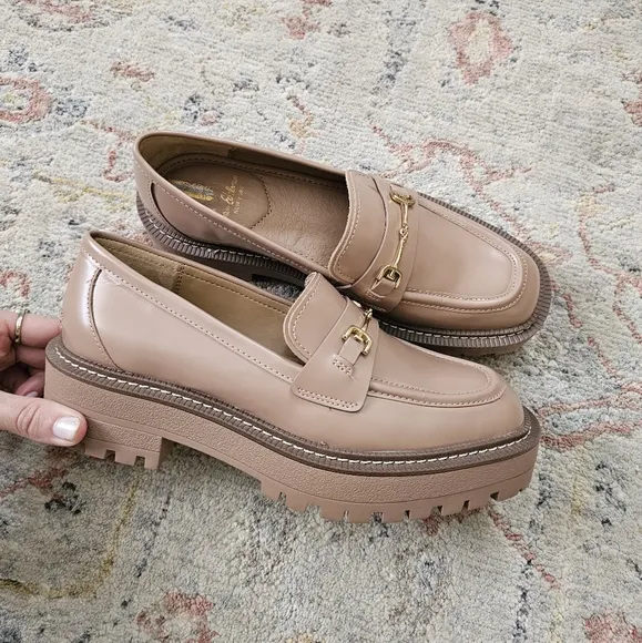 Anthropologie x Sam Edelman Laurs Chunky Sole Loafers in Maple Honey