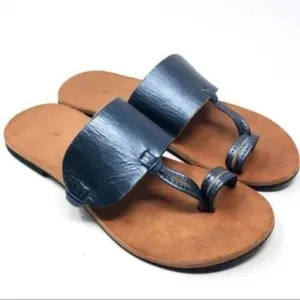Antonio Gradilla womans leather sandals gray US7 BoxR minimalist