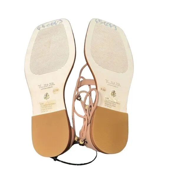 Antonio Melanix The Nat Note Alhambra Leather Ankle Wrap Thong Sandals