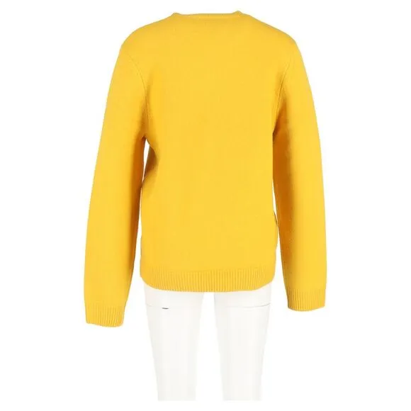 A.P.C. Logo Knitted Sweater in Yellow Wool