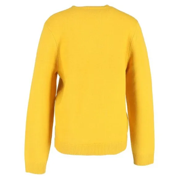 A.P.C. Logo Knitted Sweater in Yellow Wool