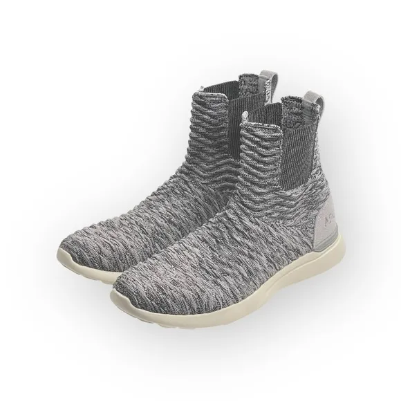 APL 𖤐 Chelsea Boot Knit Sneakers 𖤐 Heather Grey Melange 𖤐 aso Free People 𖤐 8M