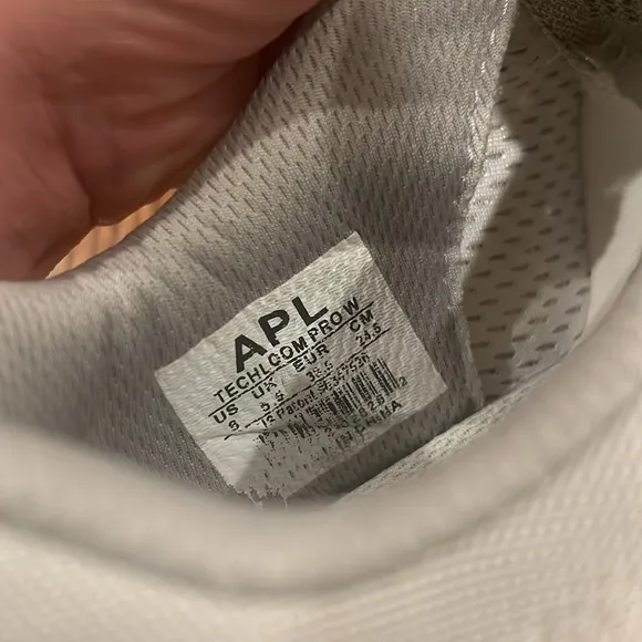 APL Grey And Silver Knitted Lace Up Sneakers with Gold Detail Size 8
