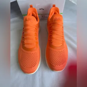 APL Men's Techloom Tracer 10.5 Orange Pristine NEW Sneakers Openwork Logo Bright