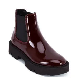 AQUATALIA HAYLIE PATENT LEATHER CHELSEACHUNKY BOOTS PLATFORM RED 10