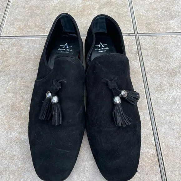 Aquatalia Rivita Dress Suede Black Flats