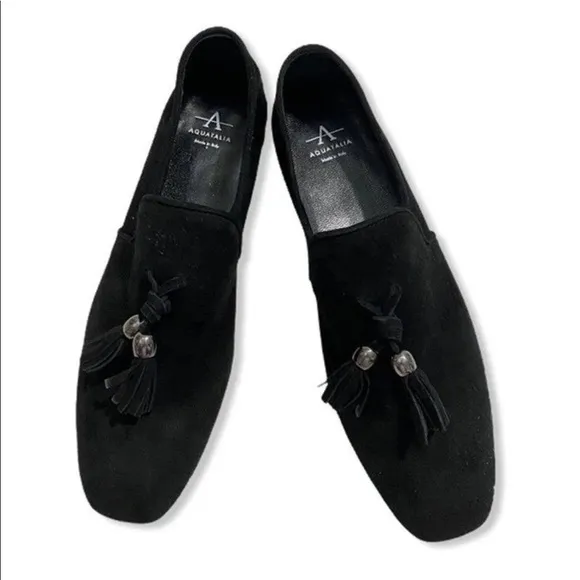 Aquatalia Rivita Dress Suede Black Flats