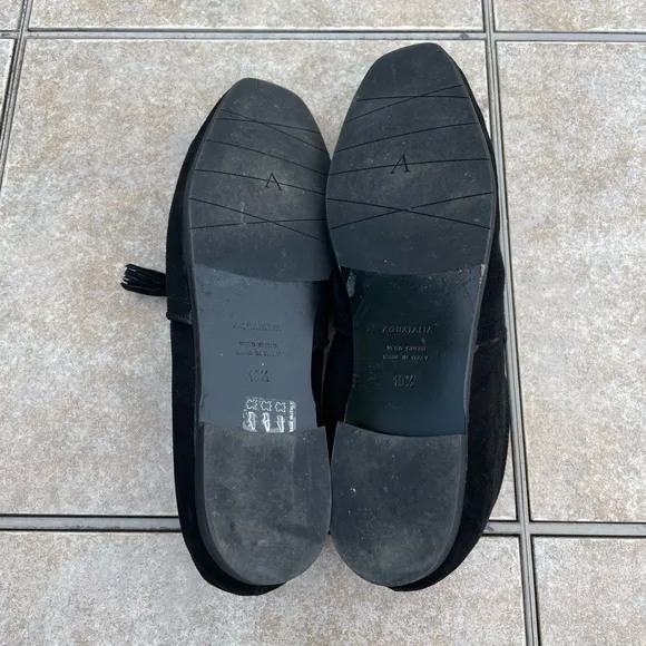 Aquatalia Rivita Dress Suede Black Flats