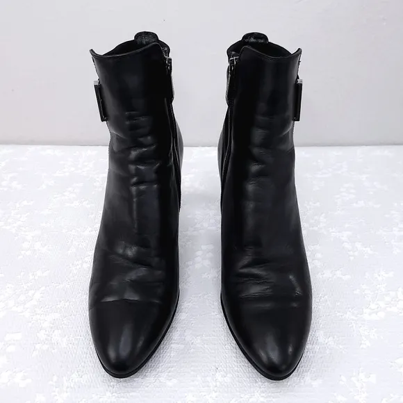 AQUATALIA Rogue Royal Heeled Ankle Booties US 9.5 Weatherproof Leather Boots
