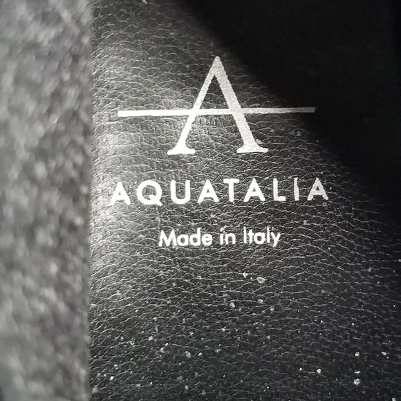Aquatalia Shoes Womens Size 7 Black Suede Side Zip Ankle Boots