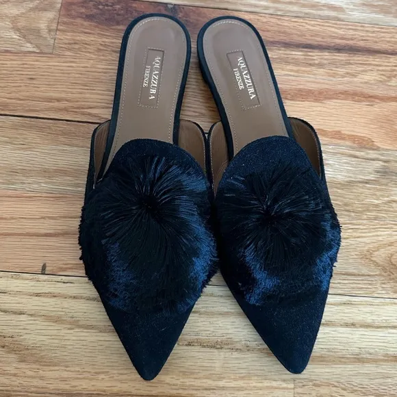 Aquazzura Powder Puff Slip On Flats