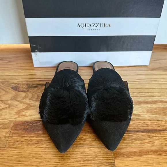Aquazzura Powder Puff Slip On Flats