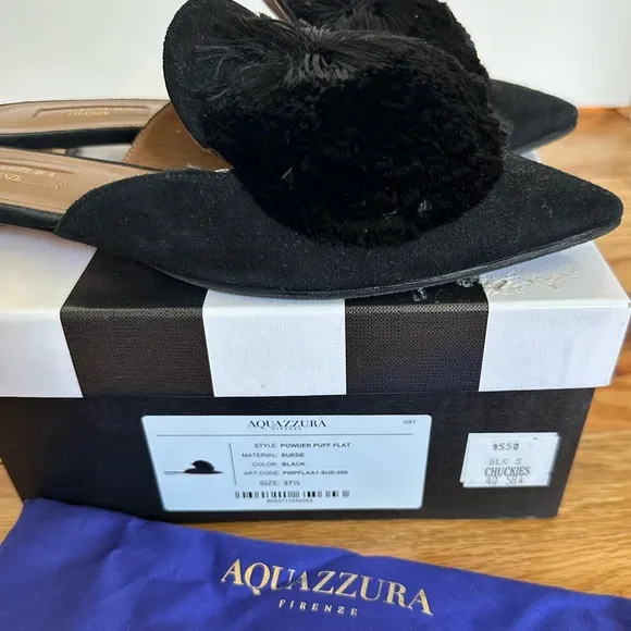 Aquazzura Powder Puff Slip On Flats